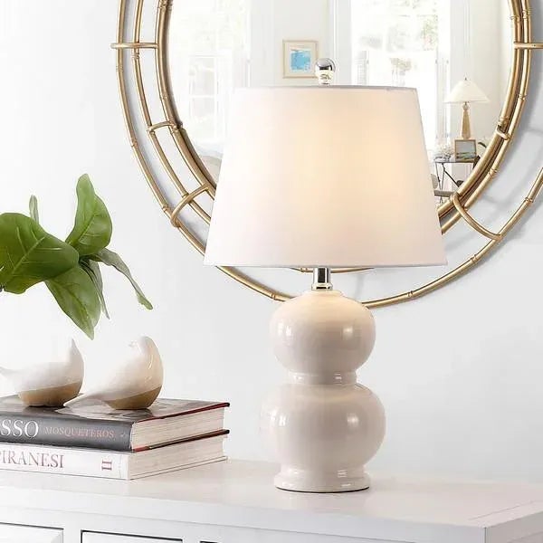 Safavieh Safavieh Everlee Glass Table Lamp - Ivory For Sale - Image 4 of 7