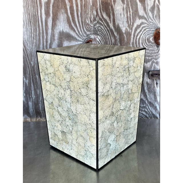 Vintage Boho Coquille D’Oeuf Eggshell Side Table For Sale - Image 9 of 9