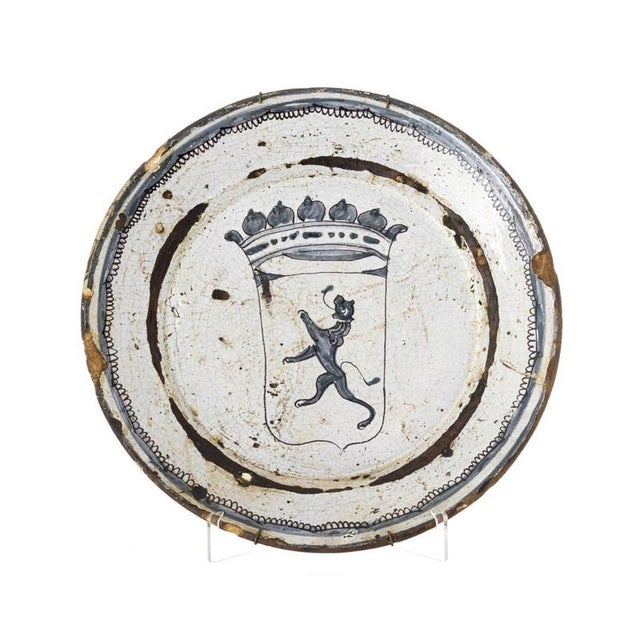 Earthenware Decorative Plate, 17th Century For Sale - Image 6 of 6