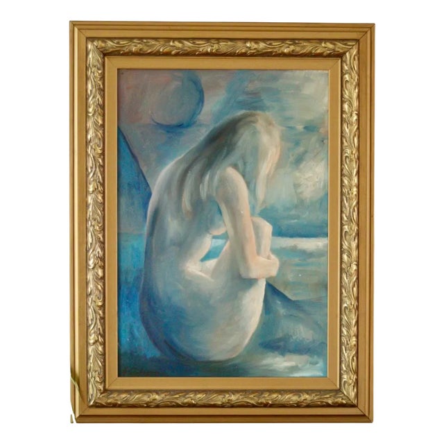 K. Rolfsson, Seated Woman, 1970s, Oil on Canvas, Framed For Sale