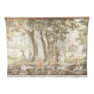 20th Century Louis XV Wall Tapestry Hunting Scene For Sale
