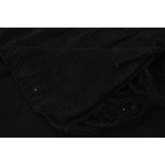 Black Hemp Kilim Rug For Sale - Image 10 of 11