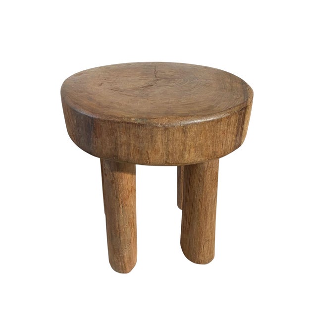 African African Vintage Carved Wood Milk Stool Hehe Gogo People Tanzania 12" H For Sale - Image 3 of 7