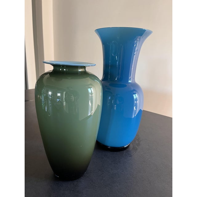 Vintage Vase in Blue from Venini, 1990s For Sale - Image 7 of 10