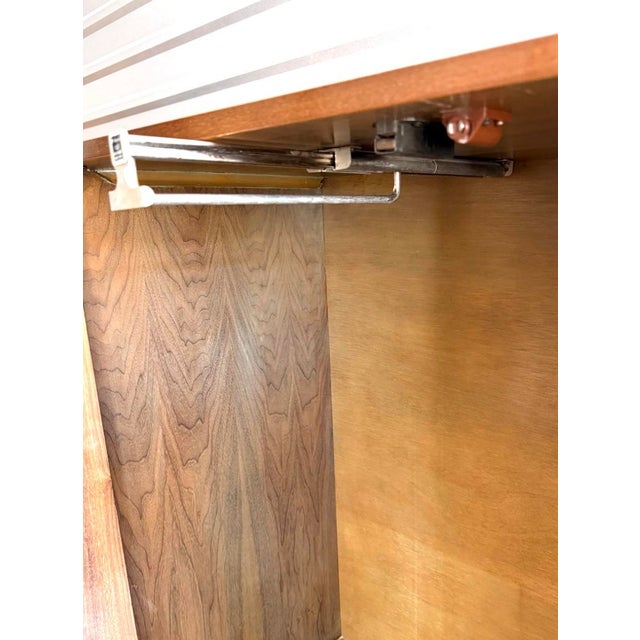 Wood 1980s American of Martinsville Style Diamond Front Armoire For Sale - Image 7 of 11