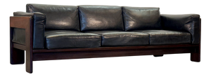 Bastiano Leather Sofa by Afra and Tobia Scarpa for Gavina, 1960s