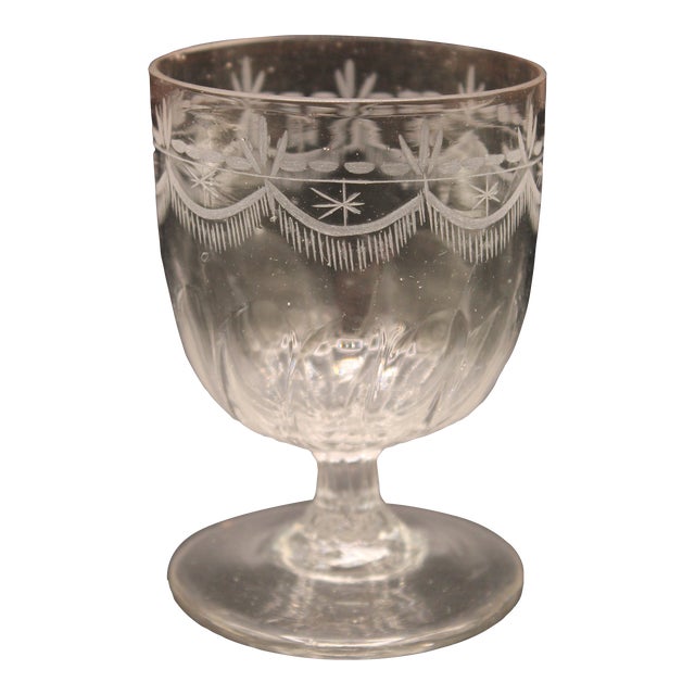 Late 18th Century Fine Georgian Lead Crystal Engraved Petal Moulded ...