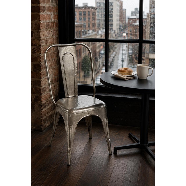 Farmhouse Industrial Iron Bistro Dining Chair For Sale - Image 3 of 3