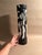 Large Cameo Glass Cylinder Vase Black and White For Sale - Image 4 of 11