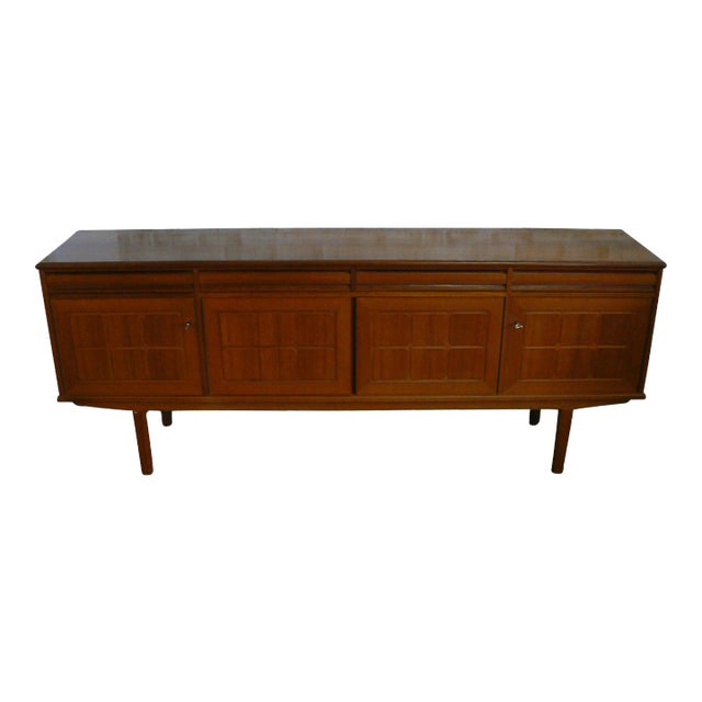 Danish Teak Sideboard with Cassette Doors, 1970s For Sale