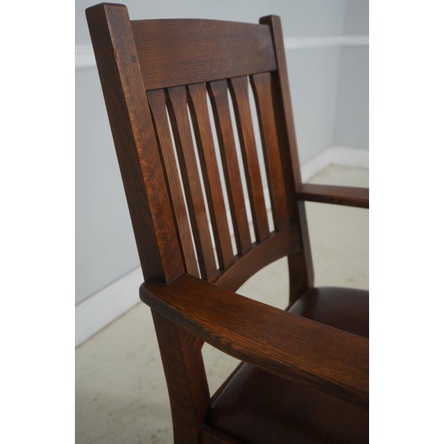 Set of 6 Stickley Mission Oak Dining Room Chairs For Sale - Image 9 of 18