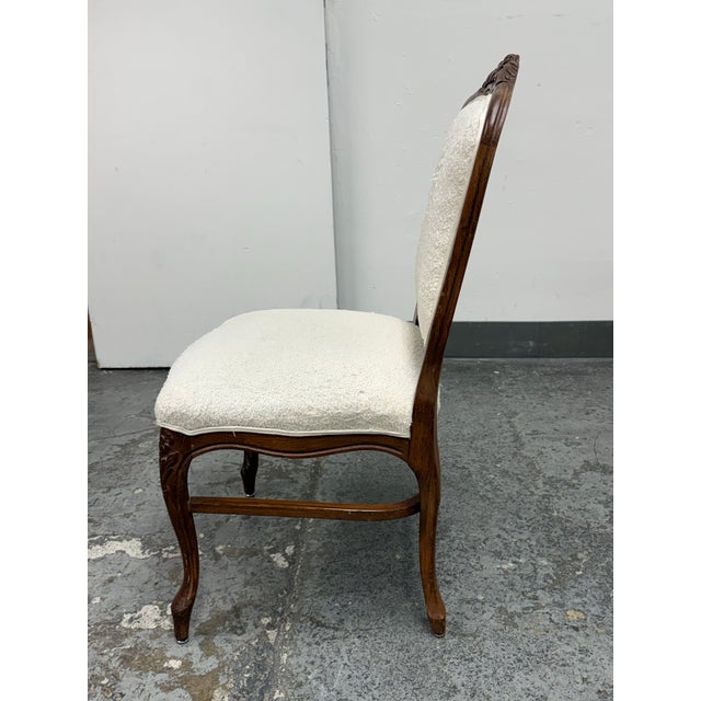 French Louis XV Style Carved Wood Side Chair, Vintage For Sale - Image 4 of 12