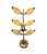 A stunning, gilt tole espalier leaf sconce. Features an espaliered tree / leaf accented by scalloped candle cup. Hand...