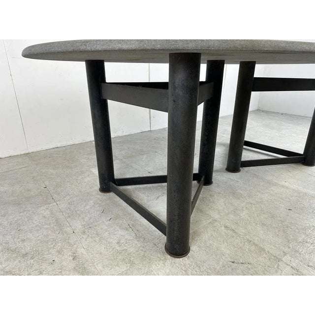 Black Oval Dining Table in the Manner of Jan Vlug, 1970s For Sale - Image 8 of 11