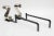 Metal Andirons Modern Nickel Plated, "S Form", For Sale - Image 7 of 11