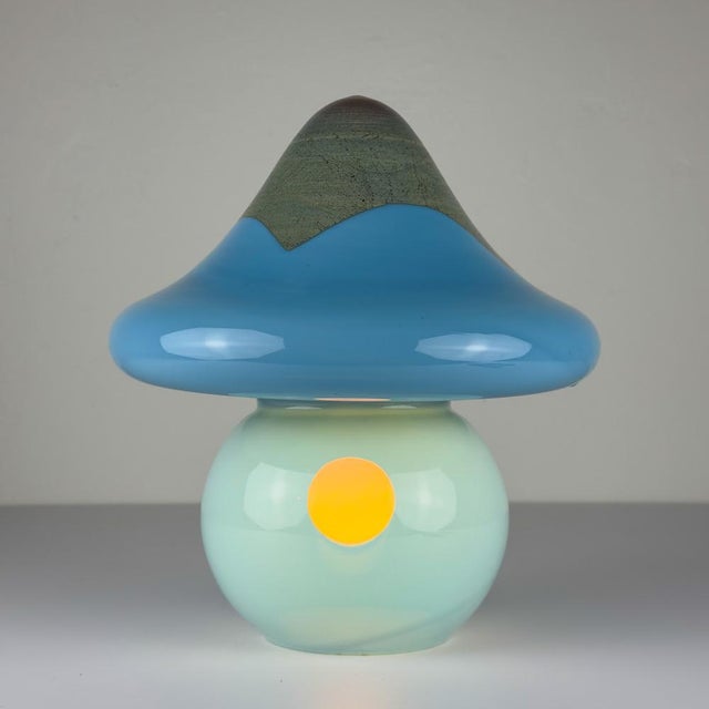 Mid-Century Modern Murano Glass Mushroom Table Lamp, Italy, 1970s For Sale - Image 3 of 18