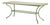 Italian Betel Outdoor Dining Table in Travertine and Hand-Bent Metal For Sale