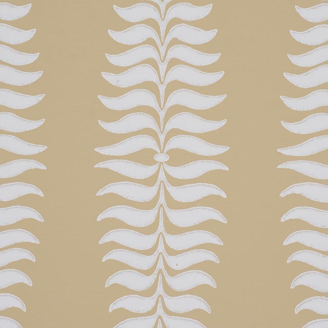 Contemporary Schumacher Fern Tree Wallcovering In Ochre For Sale - Image 3 of 6