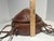 Antique Ethiopian Agelgil Woven Rattan & Leather Covered Basket 10" Diameter For Sale - Image 11 of 11