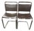 Pair of 1970s Spoleto Dining Chairs With Brown Leather Seats and Backs on Chrome Frame For Sale
