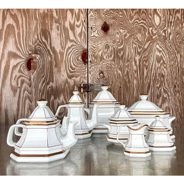 Vintage Gallo Galerie De Porcelaine “Lombardi Medici” Service for 12- 61 Pieces For Sale In West Palm - Image 6 of 9