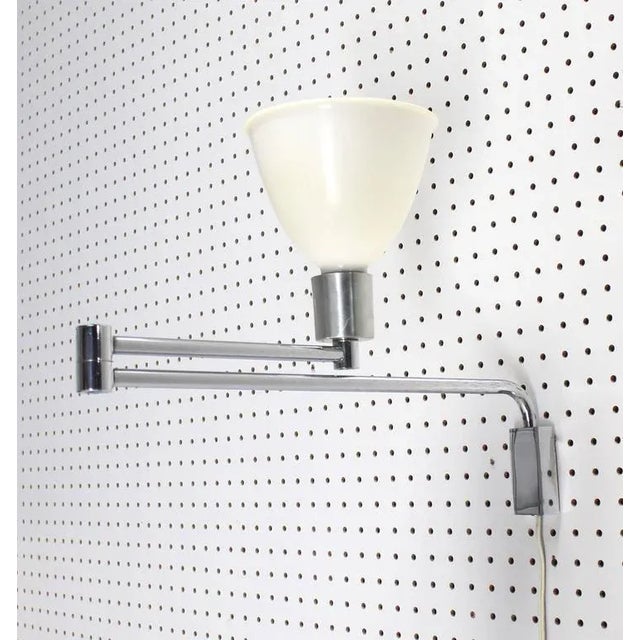 Mid-Century Modern Mid Century Modern Adjustable Long Arm Chrome Sconces- a Pair For Sale - Image 3 of 8