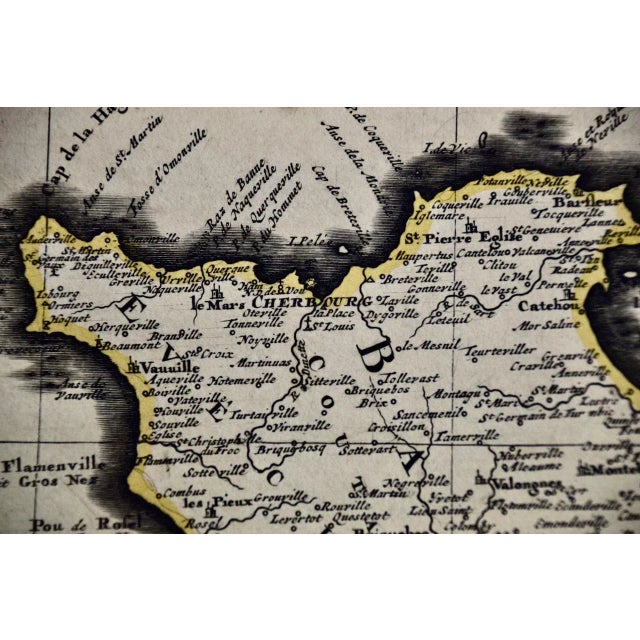 The Normandy Region of France: A 17th C. Hand-Colored Map by Sanson and Jaillot, 1695 For Sale - Image 11 of 12