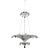 Metal Vintage Two Tiers Upside Down Umbrella Ceiling Chandelier With Bells, White/ Blue in Arabasic Design Style For Sale - Image 7 of 9
