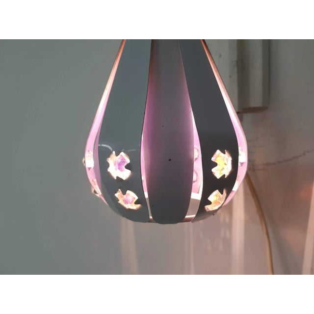 Purple White Wall Lamp by Werner Schou, 1960s For Sale - Image 8 of 9