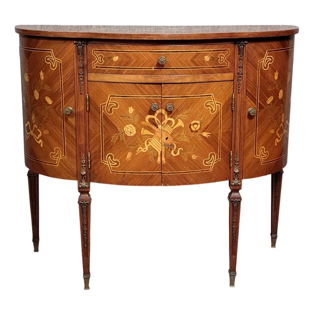 Venetian Half-Moon Commode with Doors For Sale