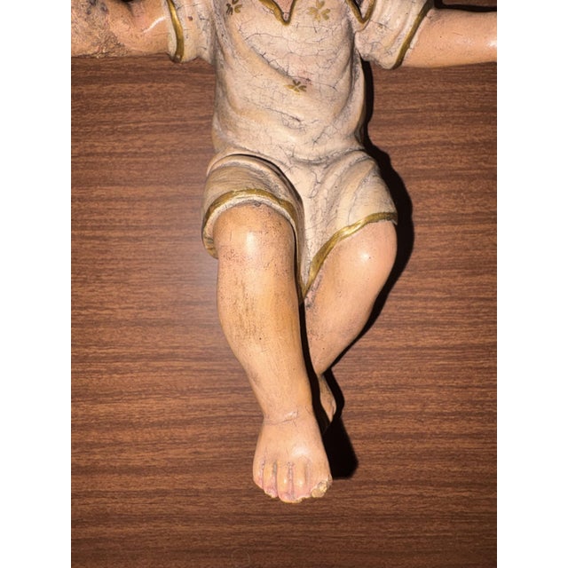 Antique terracotta baby Jesus, height 23 cm, width 17 cm, depth 7 cm