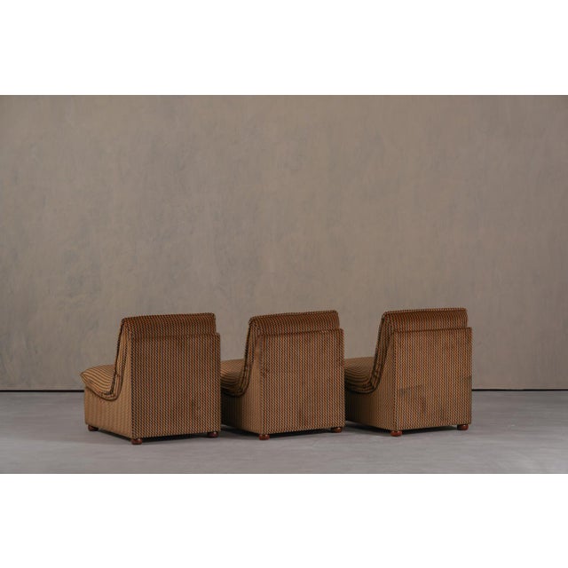 Textile Vintage Modular Sofa and Table Set, Italy, 1970s, Set of 3 For Sale - Image 7 of 18