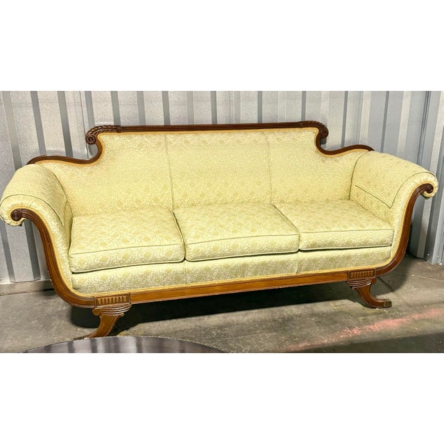 Textile Duncan Phyfe Style Sofa For Sale - Image 7 of 12