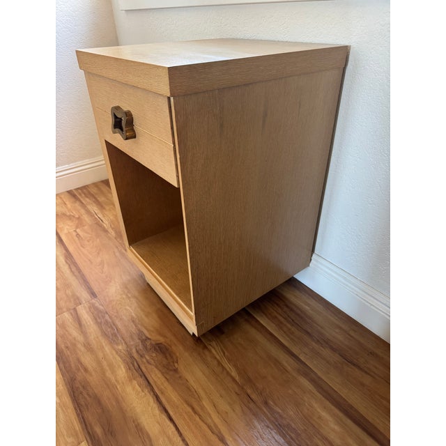 Wood 1950s Raymond Loewy Mid-Century Modern Nightstand For Sale - Image 7 of 10