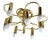 Mid-Century Modern Space Age 10-Light Brass Ceiling Lamp by Honsel Leuchten for Sölken Leuchten, Germany, 1970s For Sale - Image 14 of 18