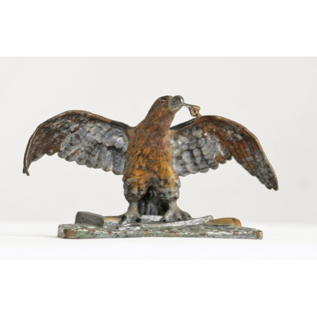 Bronze Eagle Viennese bronze, produced circa 1920. Bronze eagle on a rectangular base. Cast bronze, chased, patinated, and...