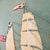 Large 1970s Nautical Crewel Embroidery Clipper Ship “Nantucket Whaler” — Period Execution of Erica Wilson Design, Framed American Folk Art For Sale - Image 4 of 12