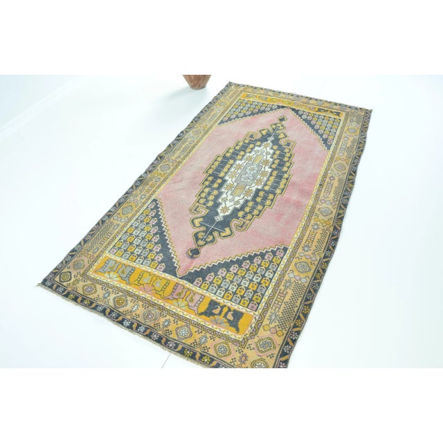 Textile 1960s Vintage Turkish Area Rug For Sale - Image 7 of 11