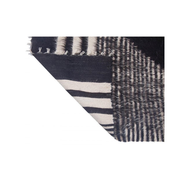 1950s Decorative Vintage Blanket Kilim Rug - 4`2" X 5`7" For Sale - Image 5 of 6