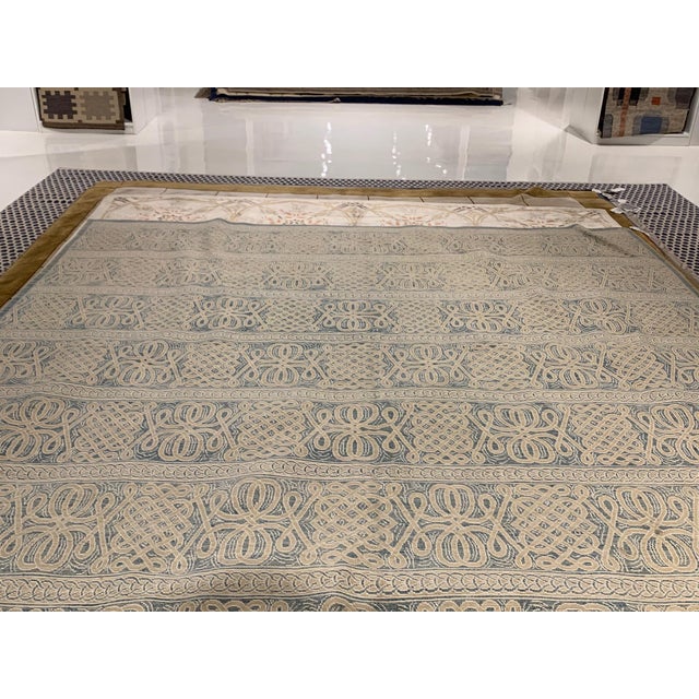 Modern Modern Vespero Beige, Blue and White Hand Knotted Wool Rug by Doris Leslie Blau For Sale - Image 3 of 7