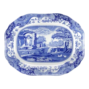 Spode Blue Italian Oval Platter 14"
