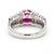 2020s Gia Certified 2 Carat Burma Ruby Diamond Platinum Cocktail Ring, Size 5.75 For Sale - Image 5 of 13
