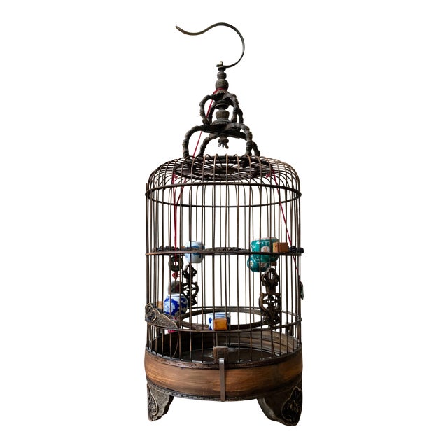 Vintage Bamboo Birdcage Chairish