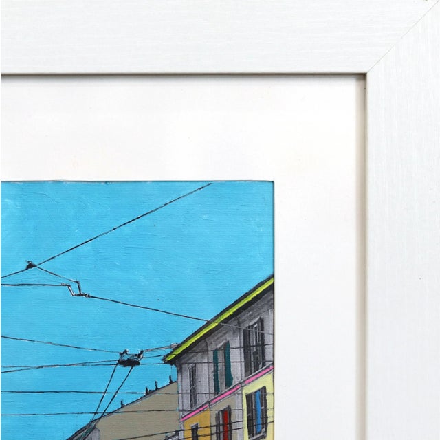 Italian Porta Genova, Milan - Colorful Architecture Landscape Mixed Media Original Artwork by Fabio Coruzzi For Sale - Image 3 of 9