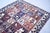 1970s 5.4 X 9.3 Ft Hand-Knotted Turkish Vintage Rug - Blue & Red Pictorial Grid Pattern For Sale - Image 5 of 10