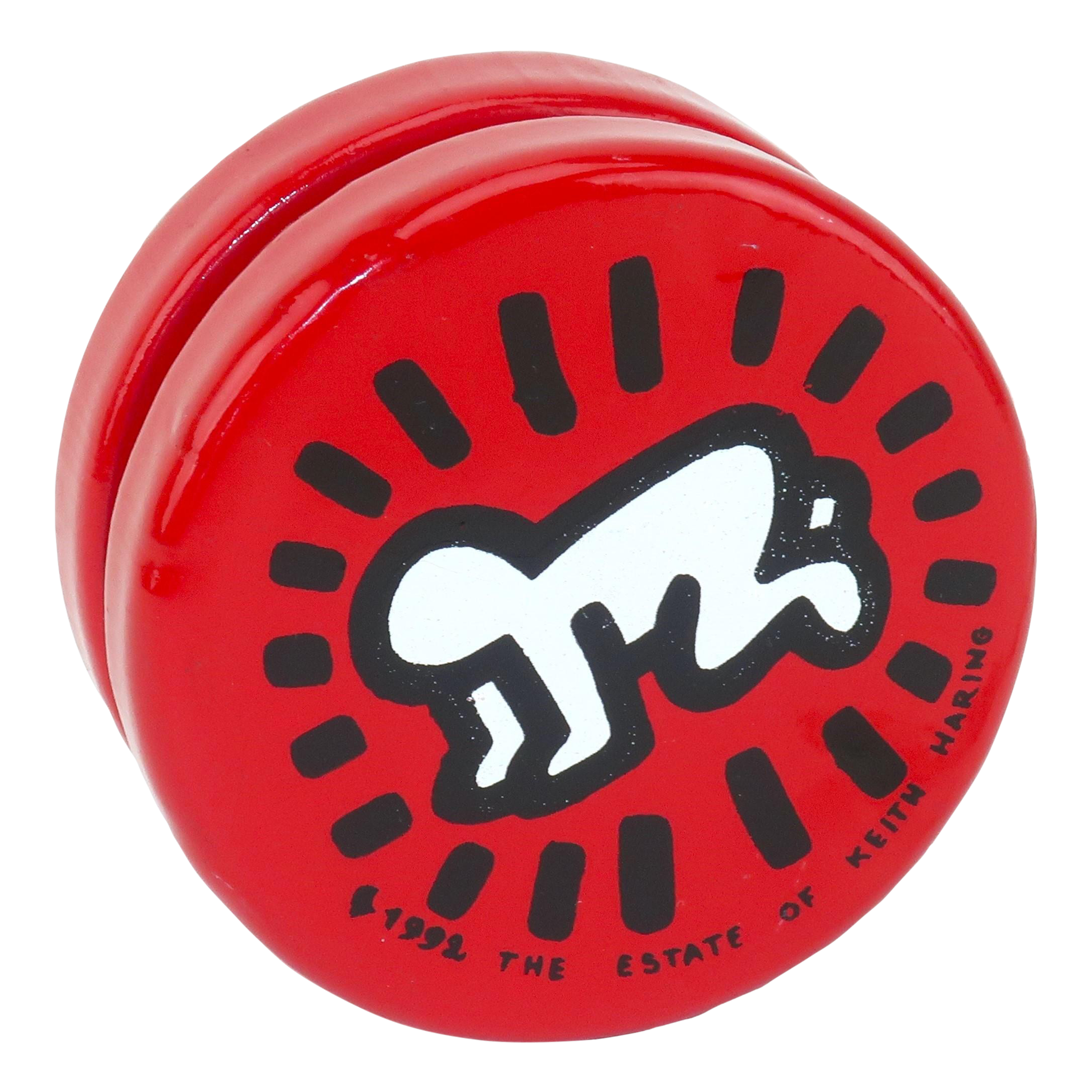 Keith Haring Pop Art Painted Wood 'Radiant Baby' YoYo, 1992 | Chairish