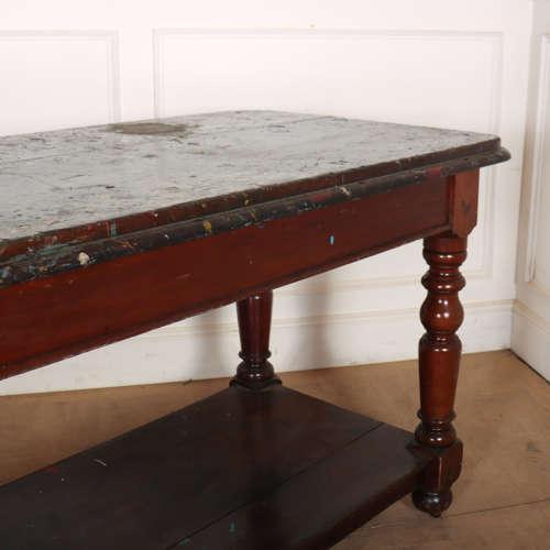 English Mahogany Drapers Table For Sale - Image 5 of 12