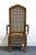 Drexel Furniture Bishopsgate Collection Solid Walnut English Tudor Style Cane Back Dining Arm Chair For Sale In Kansas City - Image 6 of 9