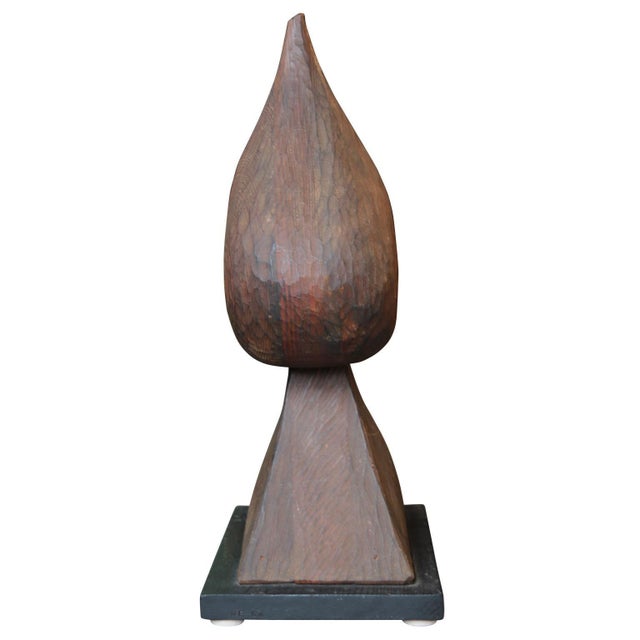 Roy Fridge Modern Abstract Texas Surrealist Carved Wooden Spade Sculpture, 1967 For Sale - Image 4 of 6