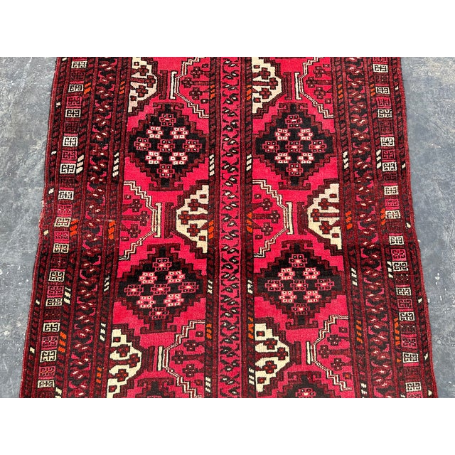 Islamic Vintage Handmade Rug 3.6 X 7.5 For Sale - Image 3 of 7